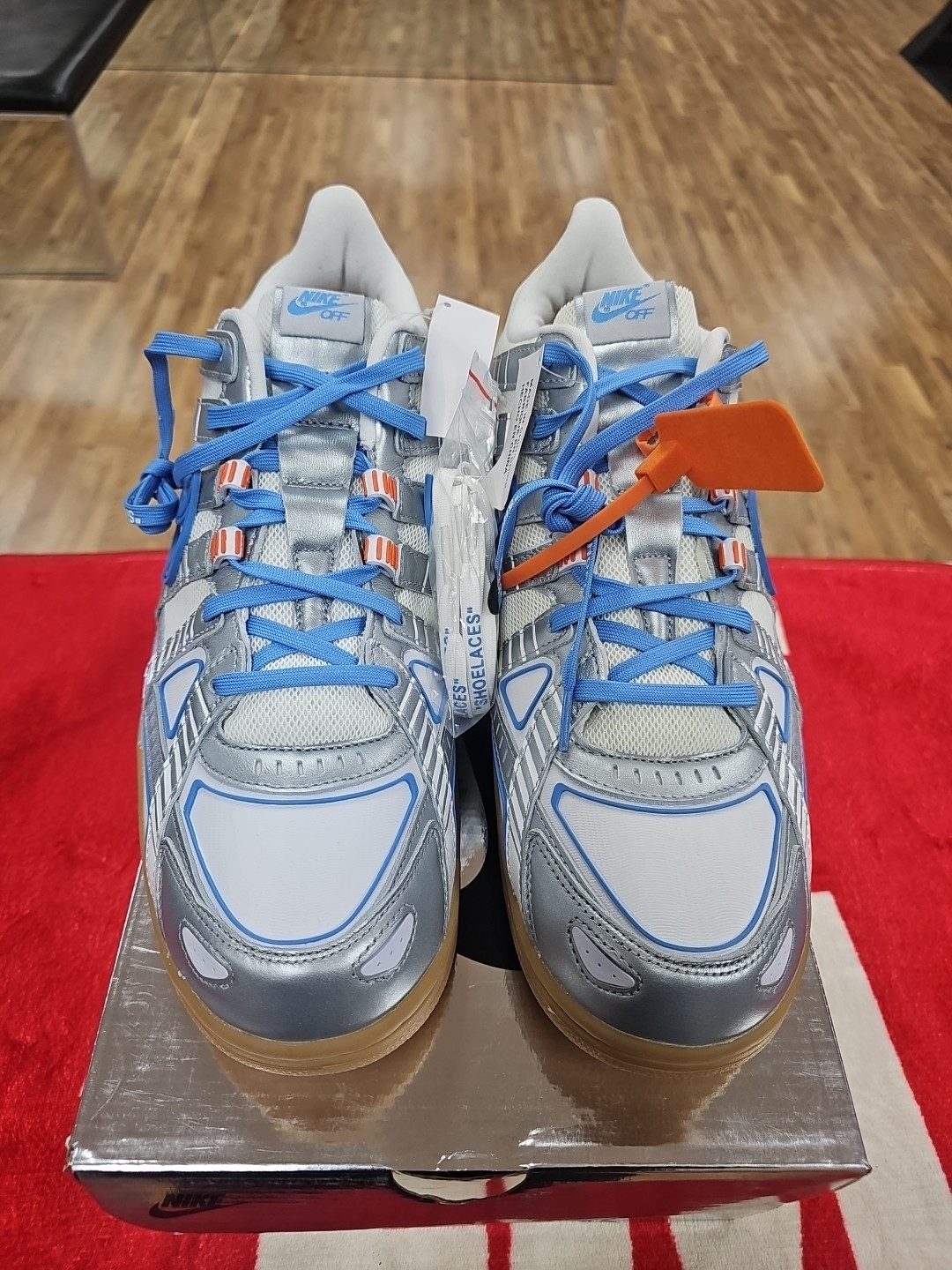OFF WHITE X NIKE Nike Off White x Air Rubber Dunk " University Blue" TAGLIA 15 NUOVE IN MANO