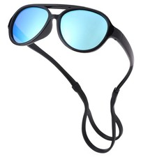 COASION Baby Polarized Sunglasses Flexible Medium, A9 Black / Blue Mirror