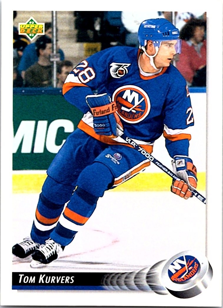 1992-93 Upper Deck #292b Tom Kurvers Upper Deck Text and Logo Hologram