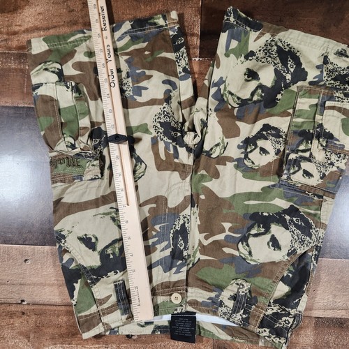 2pac Makaveli Camo Shorts Youth 12 Green Military Fatigue Hip Hop Rap Grunge - Picture 12 of 16