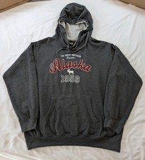 Prairie Mountain Alaska The Great Northern Frontier Hooded Sweatshirt Men's XL