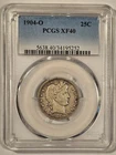 💥 1904 O BARBER QUARTER  PCGS XF40  💥Low survival!