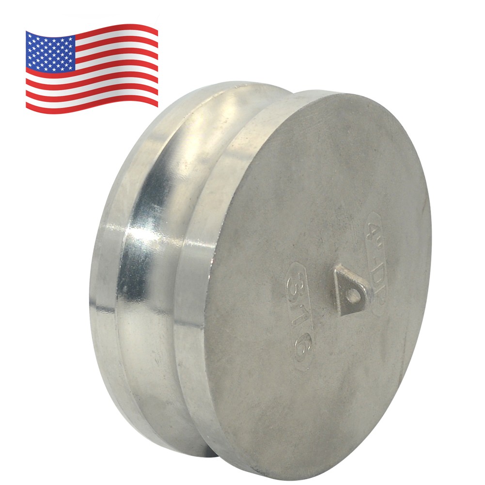 4" inch Type DP Dust Plug Adapter Hose Camlock Stainless Steel 316 US STOCK