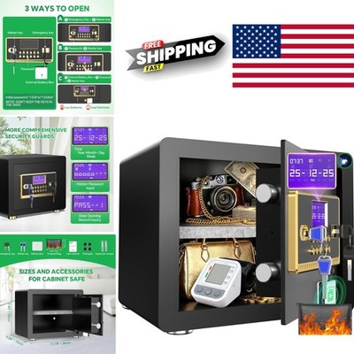 Digital Alarm Safe Box Jewelry Cash Organizer Fireproof Bag 0.8 Cuft