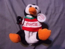 Coca Cola Bean Bag Plush Penguin W/HOCKEY SHIRT  0263 W/TAG 1999