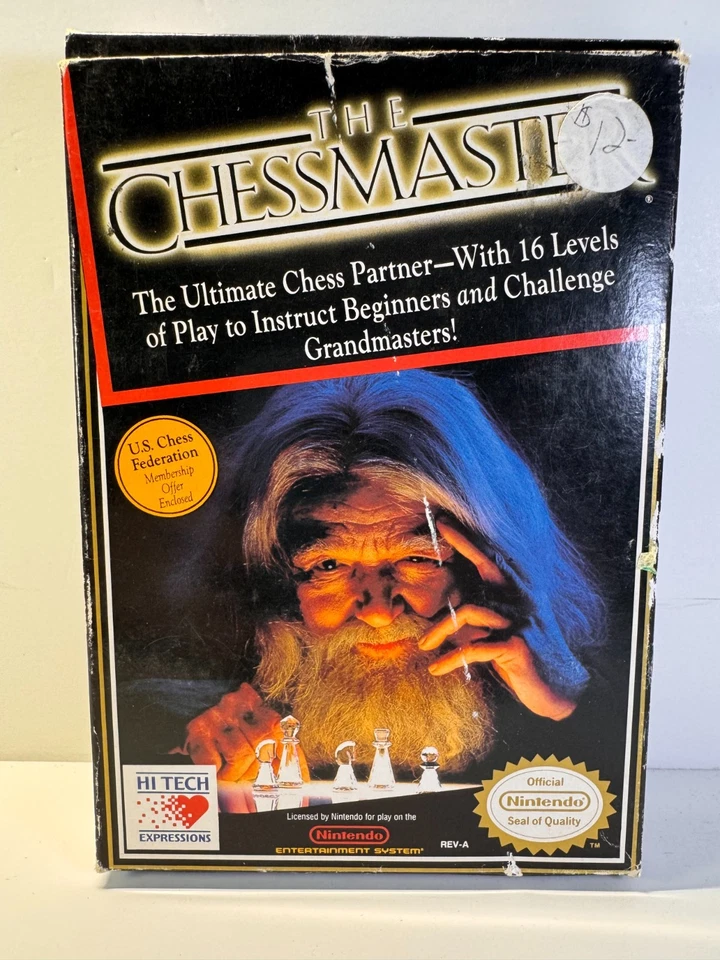 Chessmaster (Nintendo NES, 1990) COMPLETE CIB Cart is PRISTINE Authentic. - Image 2 of 4