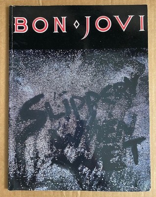 Bon Jovi Slippery When Wet Sheet Music Songbook 1987 Warner Bros Piano Guitar