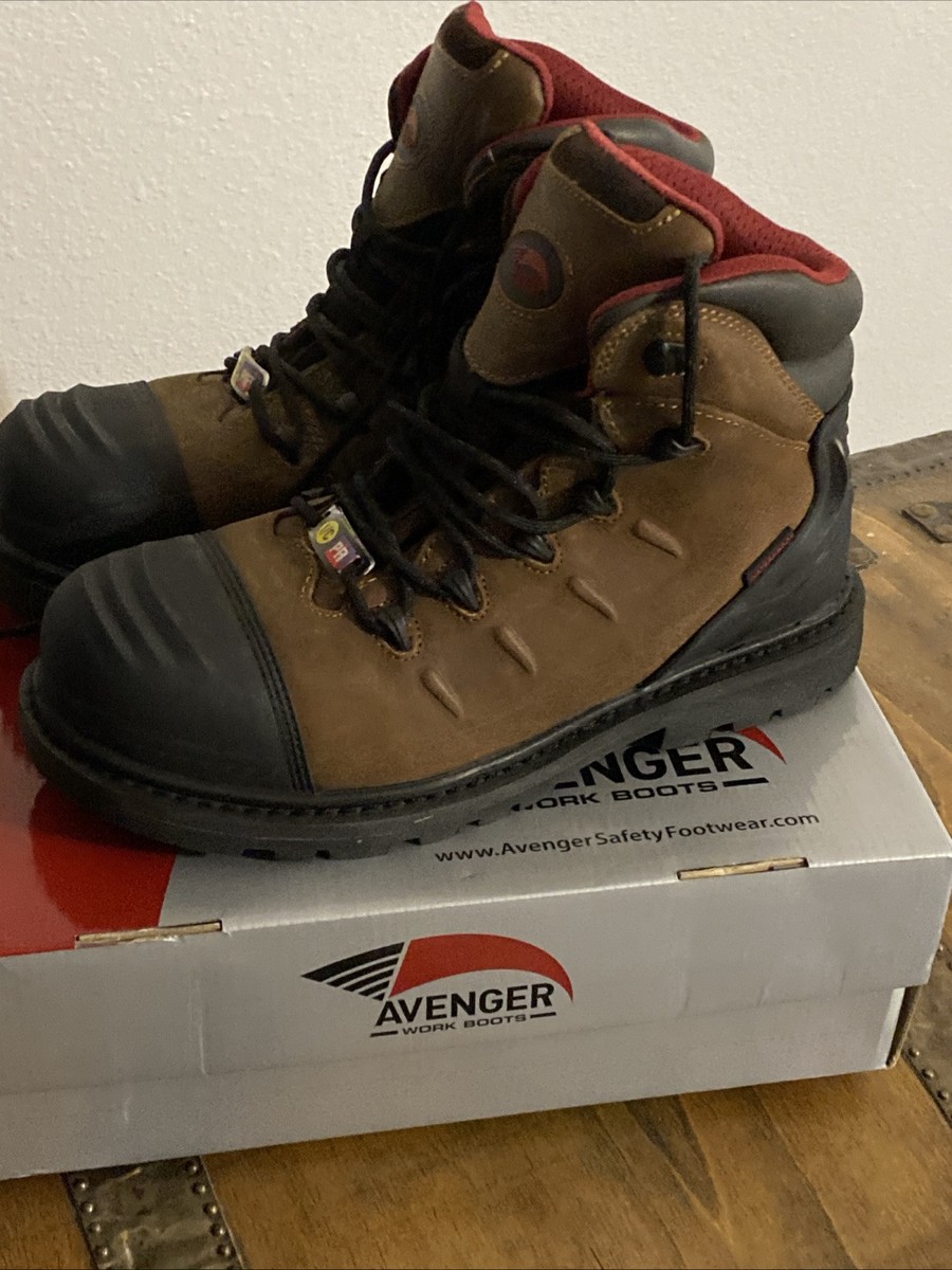 Avenger Work Boots A7546 Brown Composite Toe Waterproof Size  display picture 1