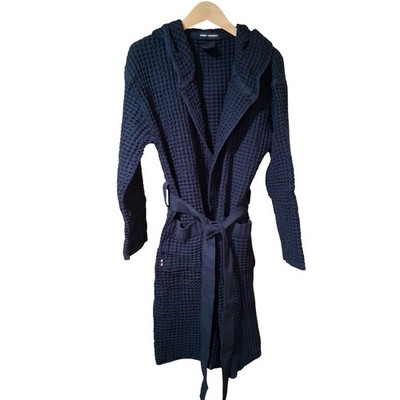Onsen Huckberry Supima Waffle Bath Robe Twilight Blue - Size Large New