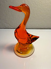 Vintage Viking Glass Epic Duck Figurine Persimmon Amberina — photo 1