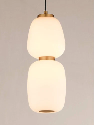 ET2 Soji 4 3/4" Wide Satin White Glass LED Mini Pendant - Picture 4 of 4
