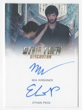 Ethan Peck & Mia Kirshner Star Trek Discovery Season 2 Dual Autograph Card Auto