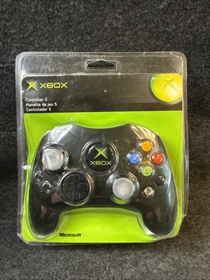 Original Xbox Controller Black S Type Genuine Microsoft XBOX 2003 New Official