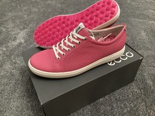 ECCO Women's Pink Leather Golf Hybrid 2.0 Sneakers Size 41 Extra Width 10-10.5