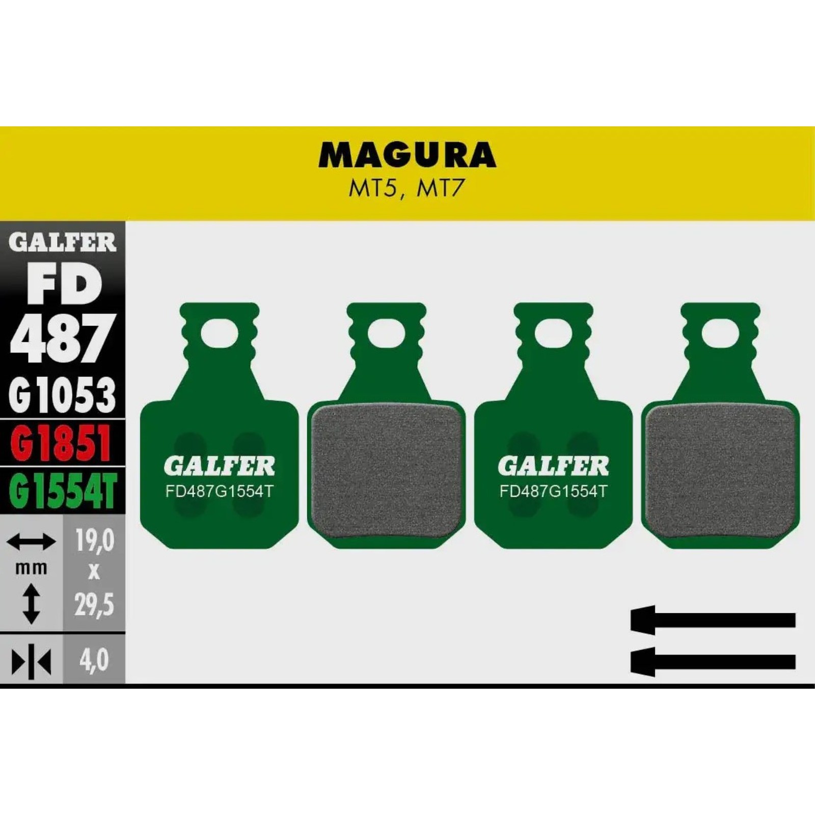 Galfer Pro Bike Disc Brake Pad - For Magura MT5 & MT7