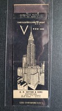 1930s Chrysler Building Ny Matchbook Match Cover 1930s Chrysler Building Ny Matchbook Match Cover