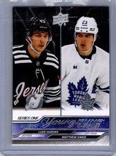 2023-24 Upper Deck Young Guns CHECKLIST LUKE HUGHES MATTHEW KNIES #250