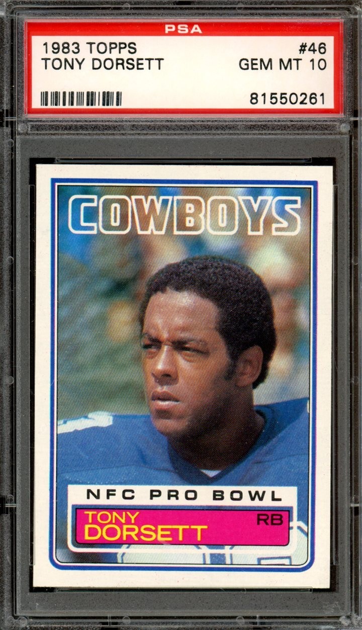 1983 TOPPS #46 TONY DORSETT PSA 10 COWBOYS HOF [261]