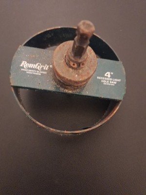 REMGRIT CARBIDE GRIT 4  RECESSED LIGHT HOLE SAW Used With Drill Bit