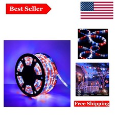 1080 LED Outdoor Rope Lights with 8 Modes - Ideal for 4th of July and Christmas