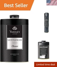 Luxury Yardley Gentleman Talcum Powder 8.8oz - Rejuvenating & Musky Aroma