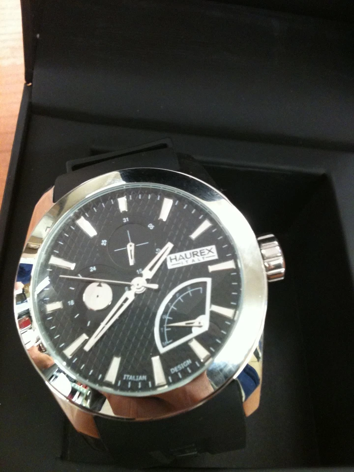 Reloj Haurex Hombre 3A501UNN Magister Redondo Acero Inoxidable Día Retrogrado Fecha Foto 2 de 4