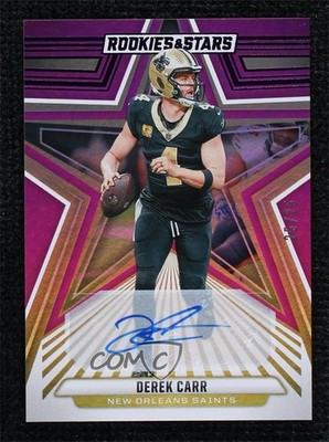 2024 Panini Rookies & Stars Purple Signatures 25/25 Derek Carr #69 Auto 2l4