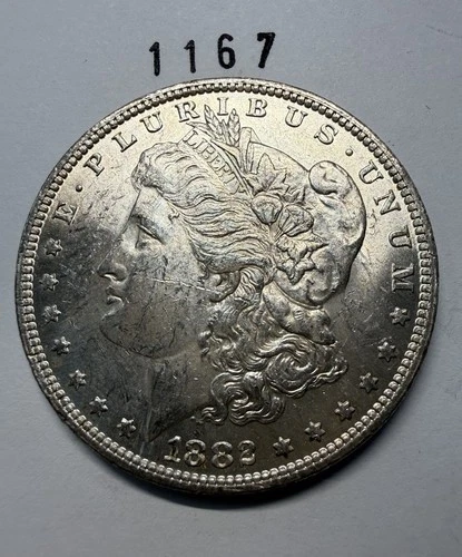 1882 O Morgan Silver Dollar US $1 90% Silver Coin Uncirculated