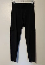 Athleta Chelsea Cargo Pants Joggers Women’s Size 2 Black 75303 Zipper Pockets