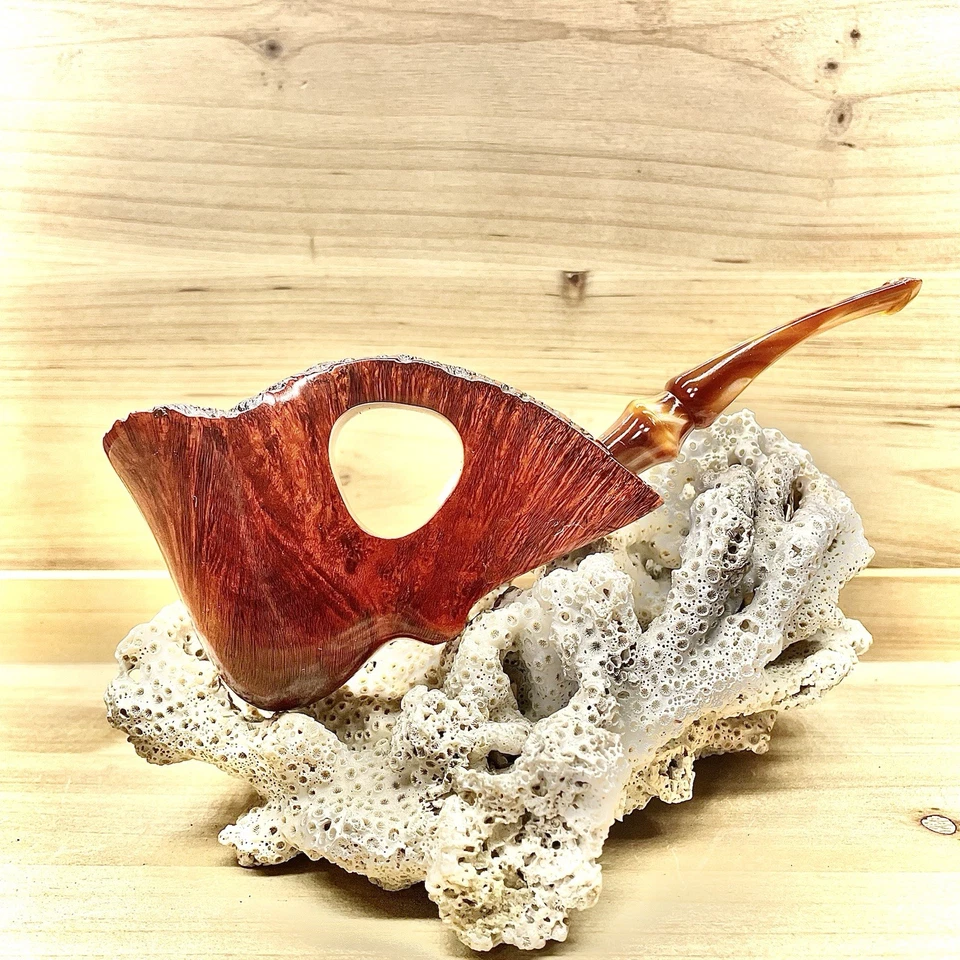 Pipa Estate de plataforma a mano alzada Burl King de grano de llama 96 g años 70 (Shalom / Alpha) Foto 2 de 4