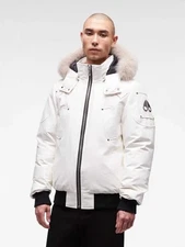 NWT Moose Knuckles Men's Ballistic Hooded Full Zip Bomber Jacket Size Large