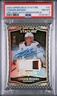 2023-24 UPPER DECK STATURE #32 CONNOR BEDARD ROOKIE PATCH AUTO #/49 PSA 8