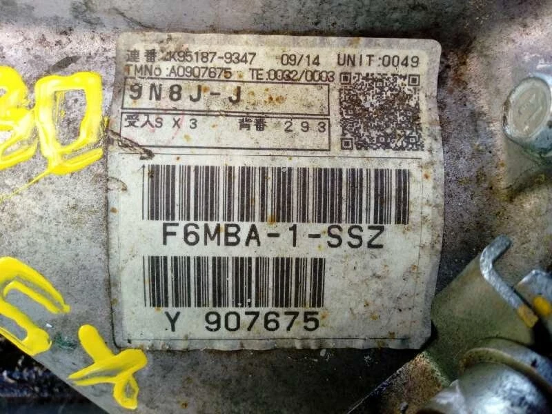 9N8J GEARBOX / M1-A3-68 / F6MBA1SSZ / 1719298 FOR MITSUBISHI ASX GA0W MOTION 2 - Image 3 of 4