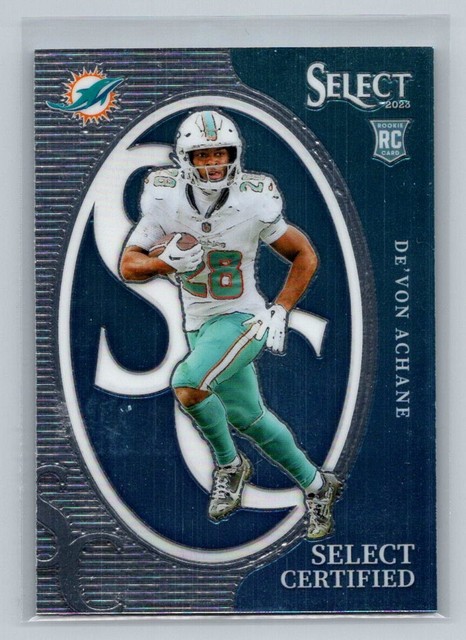 2023 Panini Select De'Von Achane #CRO-DAC Select Certified Rookies Dolphins
