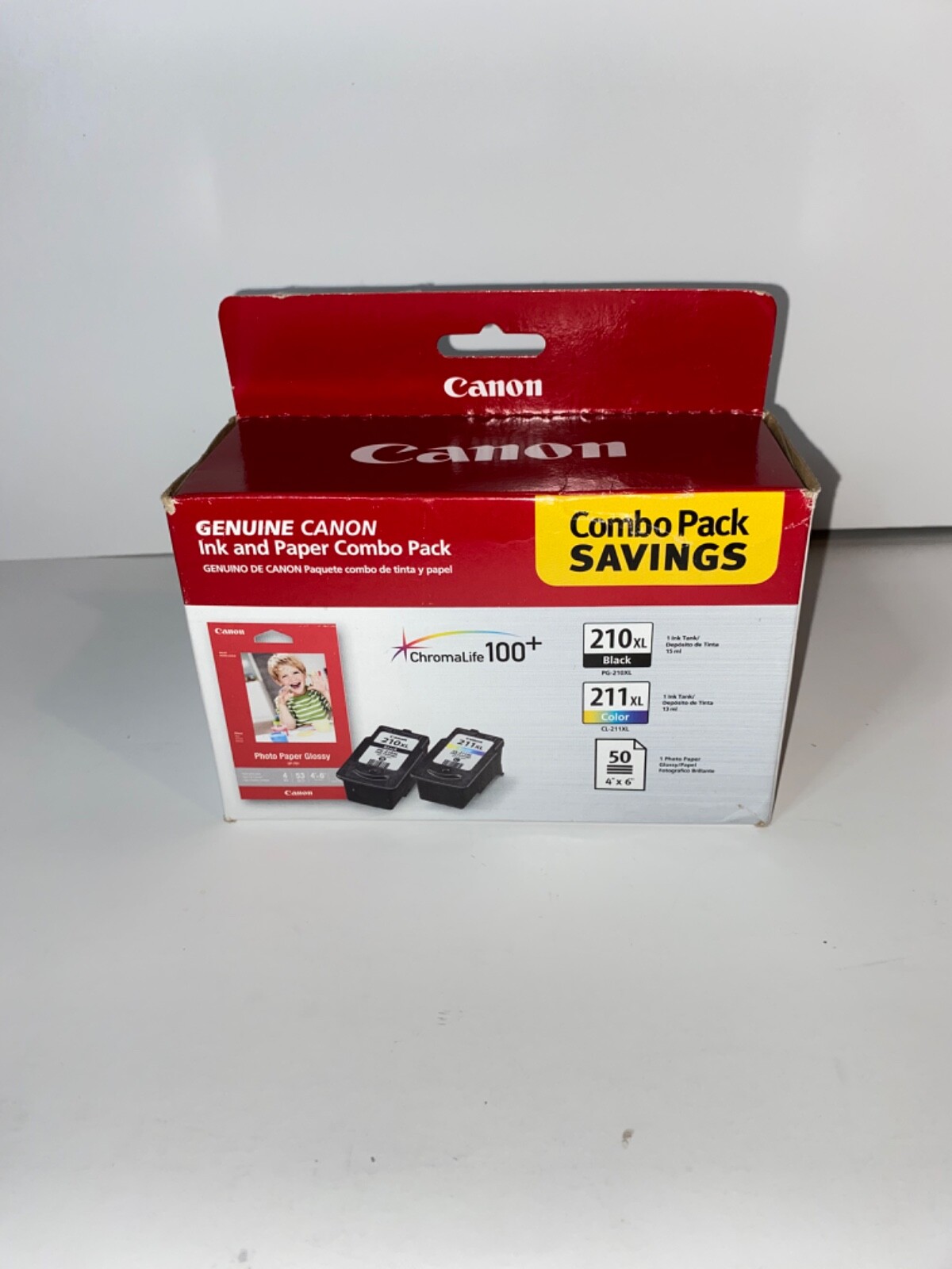 Genuine CANON 210XL +211XL INK CARTRIDGES Combo Pack + Photo Paper ...
