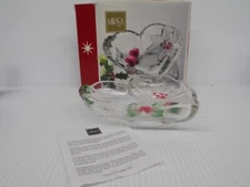 MIKASA Holiday Bloom Poinsettia Heart Shaped Candy Dish Germany Original NIB