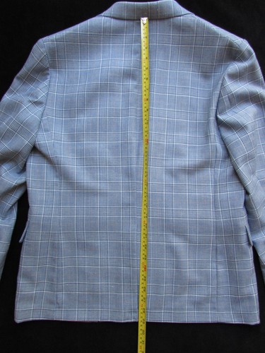 Stafford Men's Classic Fit Suit Jacket Blue Plaid Blazer Wool Blend Sz 44 SHORT - Picture 18 of 22