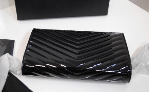 $1890 New Saint Laurent YSL Medium WOC Chain Wallet Patent Leather Purse Bag Box - 第 7/11 張圖片