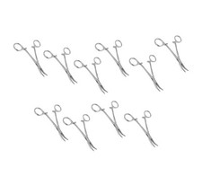 10 pcs Mosquito Hemostat Locking Forceps 5" Curved For Surgical and Dental Use