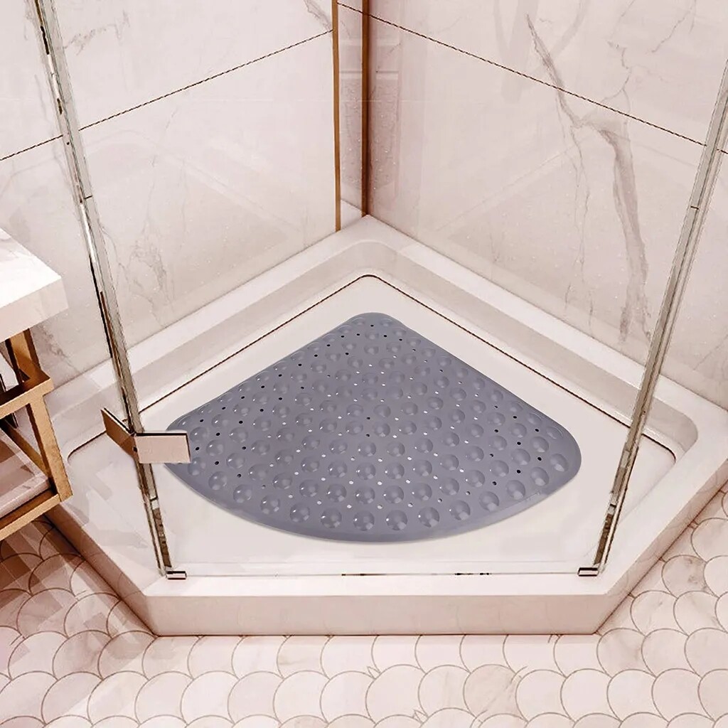 Shower Mat Non Slip Sector Corner Bath Mat Anti Mould Quadrant Bath