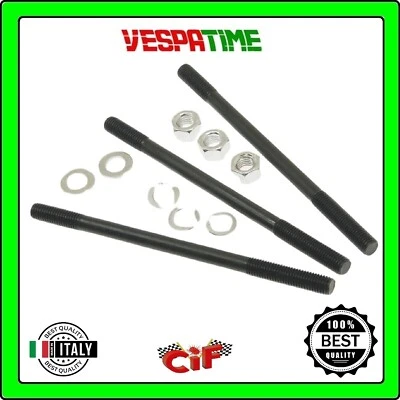 CIF FERRIGNO SRL Kit prigionieri cilindro HIGH QUALITY M7X120 per ciclomotori Piaggio CIAO BRAVO