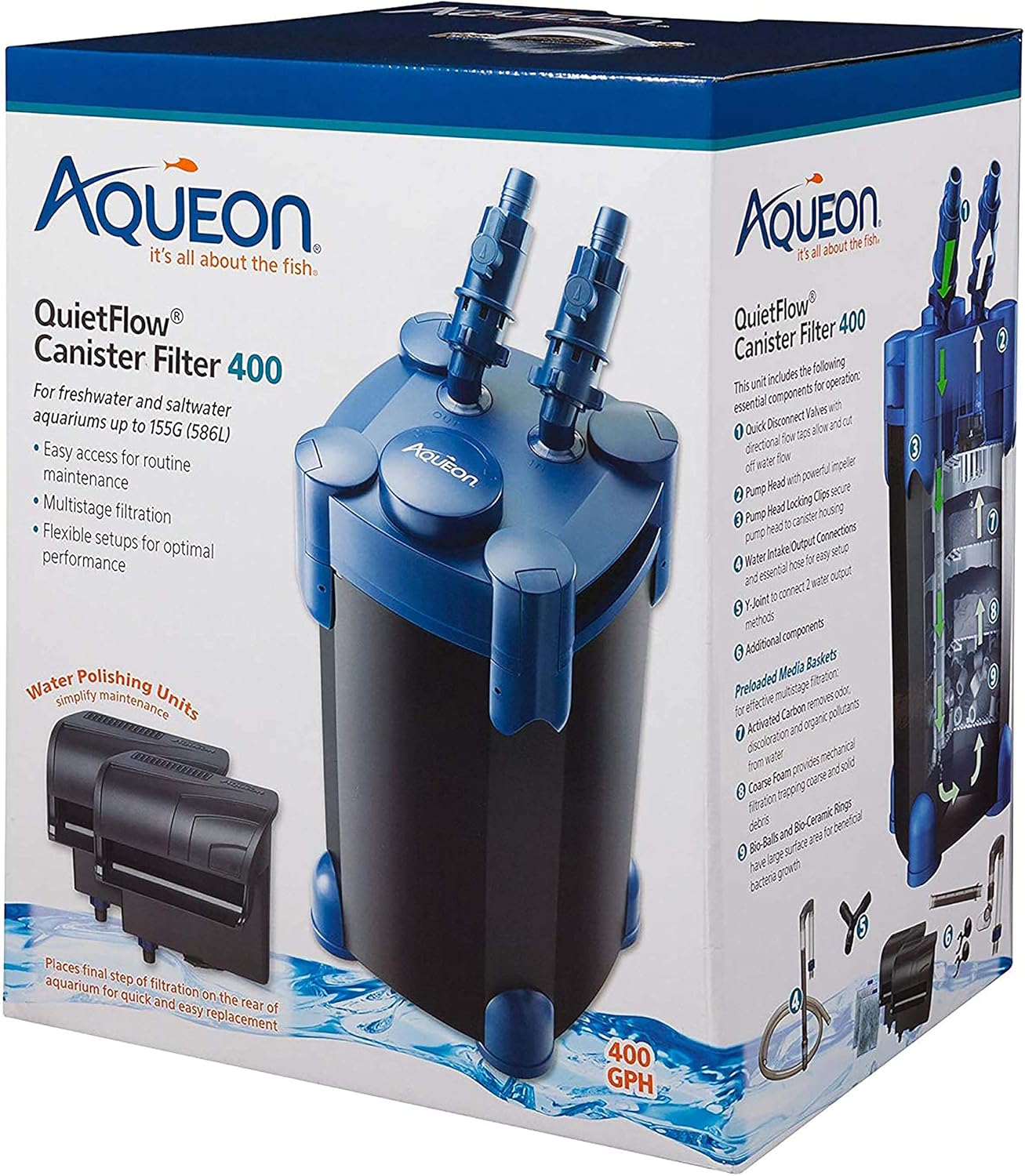 Quietflow Canister Filter Aquarium 100-150 Gallon