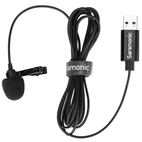 Saramonic SR-ULM10 ULTRACOMPACT CLIP-ON LAVALIER MICROPHONE WITH USB-A CONNECTOR