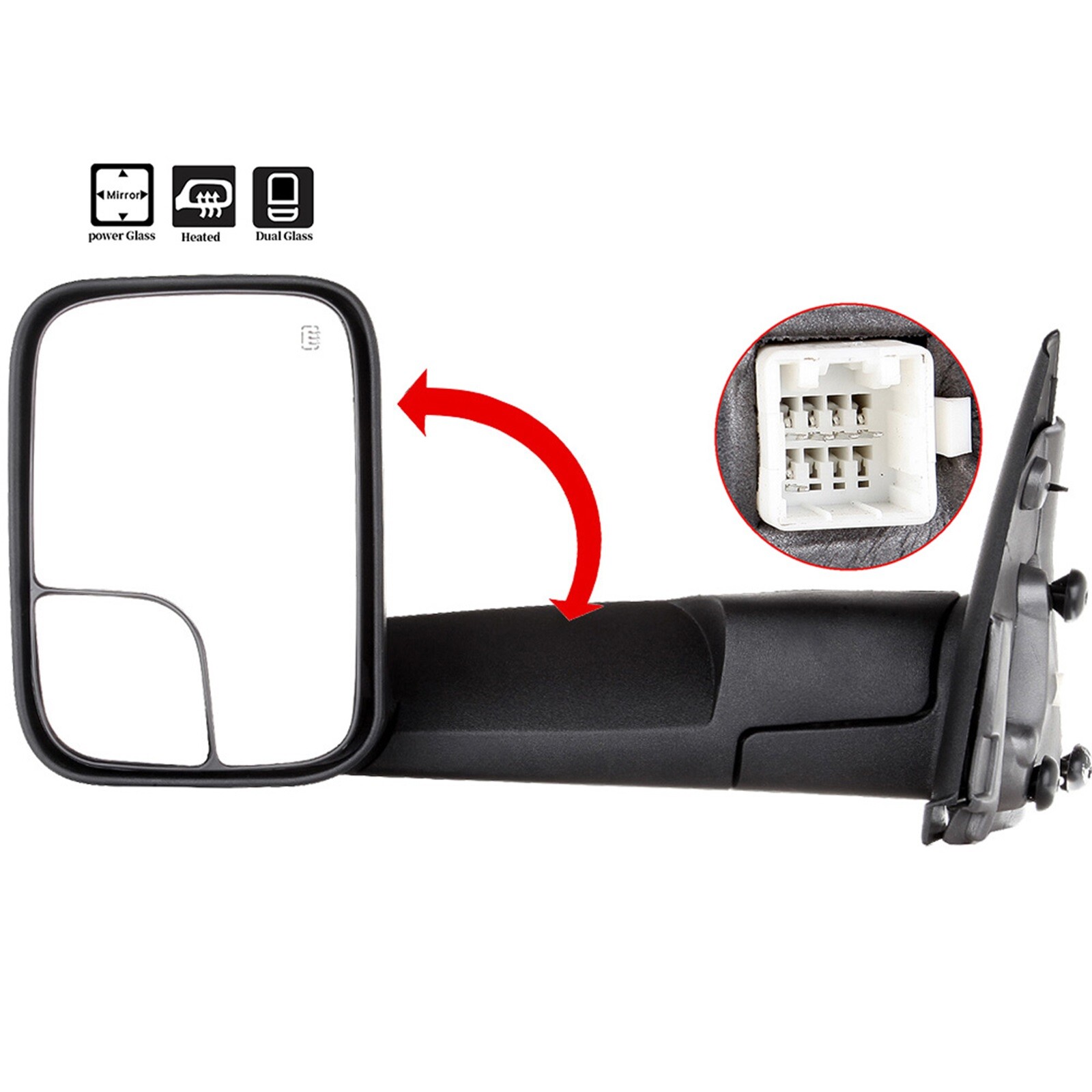 Exterior Mirrors For Dodge Ram 1500 Driver Side Power Heated Tow - Foto 8