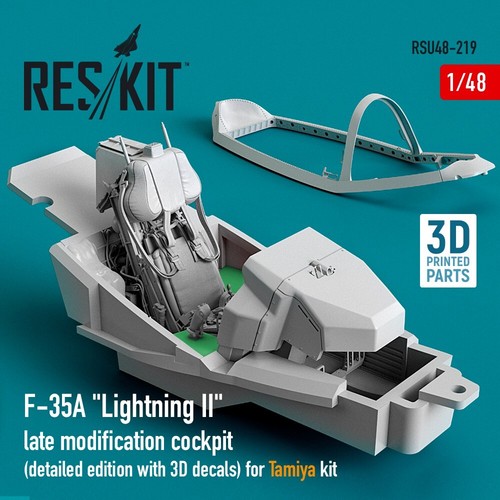 F-35A "Lightning II" cockpit with 3D decals for Tamiya 1/48 ResKit RSU48-0219