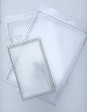 50 PCS CLAMSHELL BLISTER EURO DISPLAY BOX HANGING CLEAR PLASTIC BOXES 3 SIZES