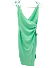 Hello Molly Quiet Dancer Women's Mini Dress Ruched Side Wrap Mint Size XS New