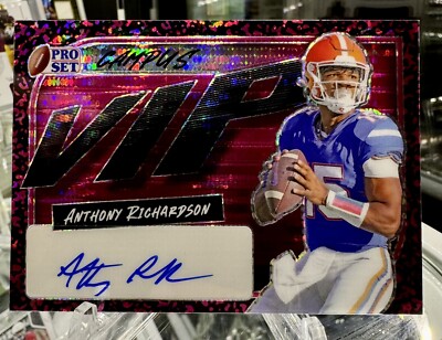 Anthony Richardson 2023 Pro Set Campus VIP Pink Pulsar  Auto   # 2/4 RC Colts