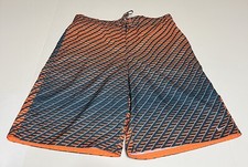 NIKE Swim Trunks Board Shorts Men LARGE Colorful Geometric Drawstring 11  Inseam