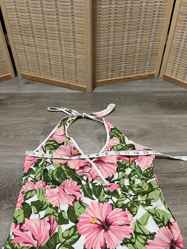 Speechless Sleeveless Hawaiian Luau Dress Size 3 Pink Green and White Cotton h28 - Picture 4 of 6